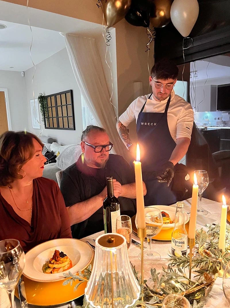 Interaction between chef and guest