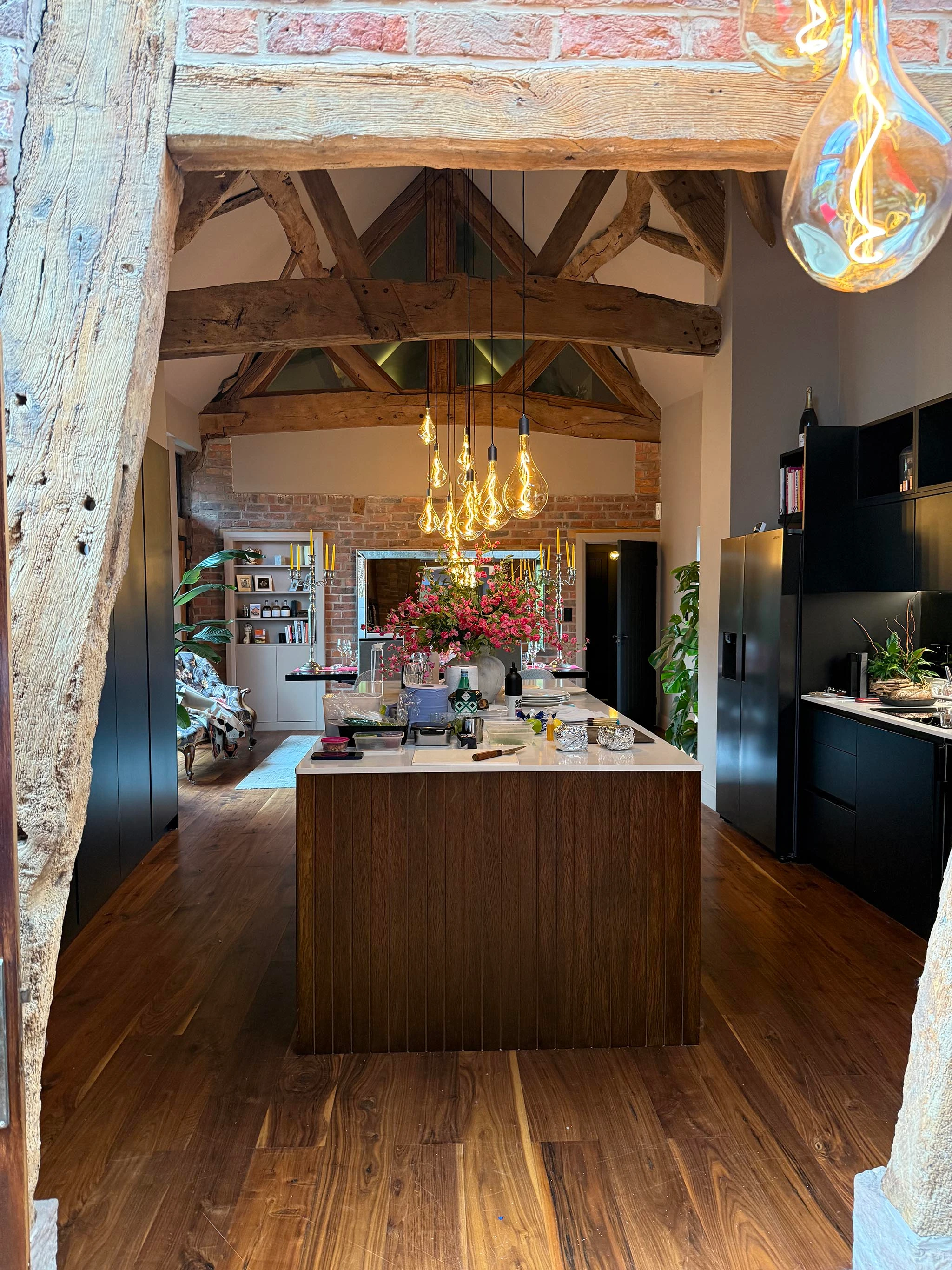 Chefs working in kitchen