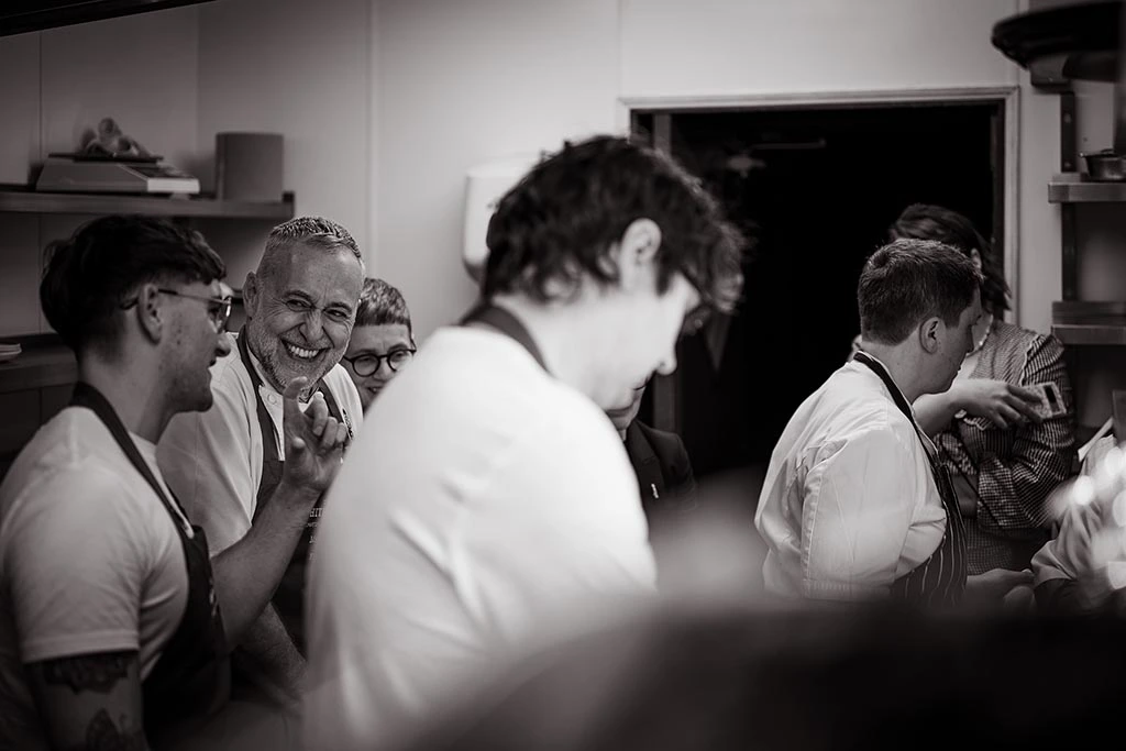 Jack talking to Michel Roux